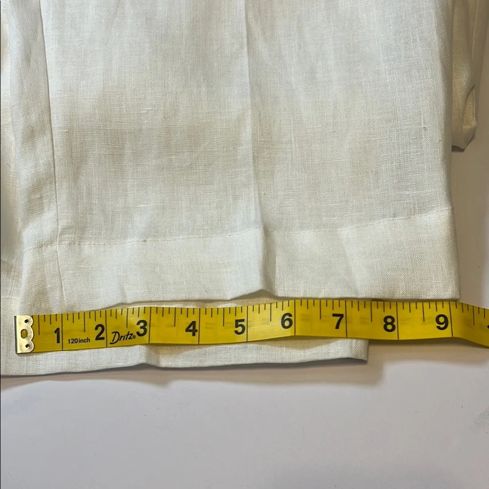 Men's White Linen Blend Dress Pants